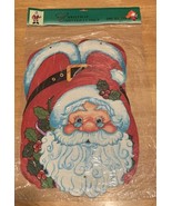 Rare Vintage Christmas Santa Cardboard Approx 56” Tall Regent Product - $59.39