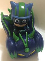 PJ Masks Toy Cat Boy Reptile Vehicle With Attached Action Figure blue &amp; Green - £6.18 GBP