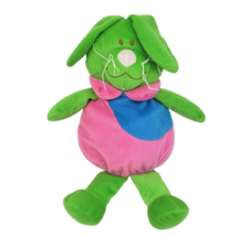 16&quot; 2009 SUGER LOAF GREEN + PINK + BLUE BUNNY RABBIT STUFFED ANIMAL PLUS... - $37.05