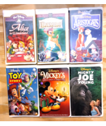 (6) Disney VHS - Bambi, Toy Story, Aristocats, Mickey, Alice Wonderland,... - £12.77 GBP