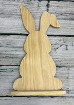 Mondo Llama Wood Base Lrg FreeStanding Bunny Rabbit 14&quot; Paintable Craft ... - £11.72 GBP