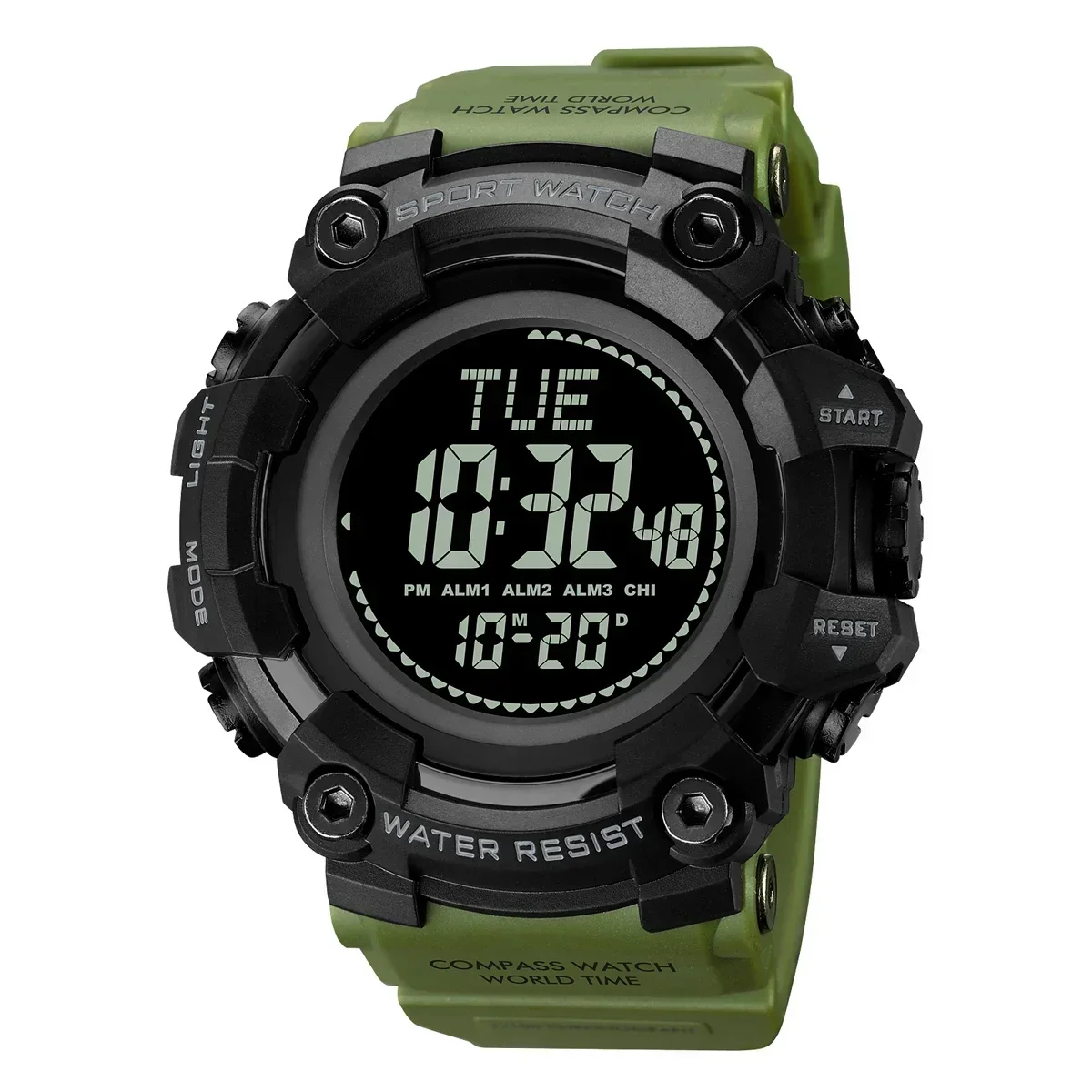 Mens 50M Waterproof Back Light Digital Wristwatch reloj hombre World Tim... - $28.63