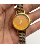 Tokyo Bay Gold Tone Orange Dial 28mm Women’s Watch Working New Battery - $329.86 MXN