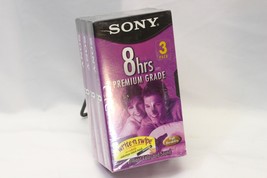 Sony 8 Hour EP VHS 3 &amp; Fujifilm HQ 120 4 Blank VHS Tapes Video Cassette SEALED - £23.29 GBP