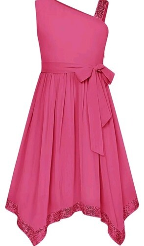 GRACE KARIN Girls Formal Dress Sz 8 One Shoulder Midi Dress New With Tags Lot 7 Item image 2