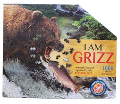 Madd Capp Puzzles - I AM Grizz - 1000 Pieces - Animal Shaped Jigsaw Puzzle, Mult - £15.17 GBP
