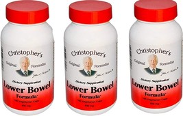 Dr Christopher&#39;s Lower Bowel Formula Vegetarian Capsules, 100 Count (Pack of 3) - £60.52 GBP