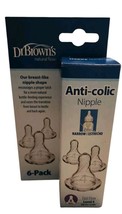 Dr Brown&#39;s Anti Colic Baby Bottle Nipple 6 Pack Narrow Fast Flow Level 4... - $7.25