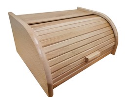 Wooden bread box, raw bread box from real wood, unpainted bread bin, unf... - $80.00