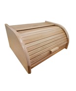 Wooden bread box, raw bread box from real wood, unpainted bread bin, unf... - £63.86 GBP