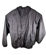 Cabelas Packable Vented Rain Jacket Hooded Black Mens Large Tall - £27.71 GBP