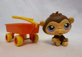 Littlest Pet Shop RARE Brown Monkey Purple eyes #359 lps - £6.98 GBP