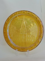 Indiana Glass Marigold Carnival Glass Plate Independence Hall 1976 Bicen... - £6.05 GBP