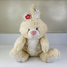 Gund Blossom Bunny Rabbit Plush Stuffed Animal Beige Pink Flower Spring Soft 12&quot; - £5.32 GBP
