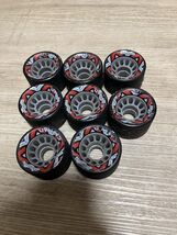 Riedell Sonar Cayman Lot Of 8 62 X 43MM Quad Speed Skate Wheels Black Red - $47.03