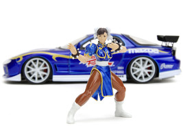 1993 Mazda RX-7 Candy Blue Metallic with Graphics and Chun-Li Diecast Figure "St - $2,136.97 MXN
