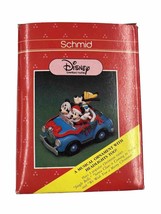 Schmid Disney Mickey Mouse, Minnie, &amp; Goofy Car Musical Headlights Ornament - £9.49 GBP