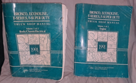 1991 FORD TRUCK F150 F250 F350 BRONCO SUPER DUTY Service Shop Manual Set... - £96.02 GBP