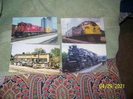 lot of {4] vintage postcards   transportation  {trains} - £7.12 GBP