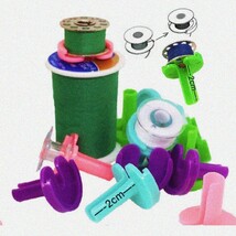 ColorThread Bobbin Clips: 20-Pack Sewing Tool Accessory for Organizing T... - $38.56
