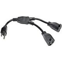 Convert 1 outlet to 2 Power Extension SPLITTER Y Cord TRIPP LITE P024-18... - $29.55