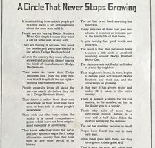 1916 Dodge Brothers Detroit Automobile Car Advertisement Ephemera 16 x 11&quot; - $32.50