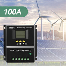 4000W 100A Solar Pv Regulator Mppt/Pwm 12V 24V 36V 48V Solar Charging Co... - £71.92 GBP