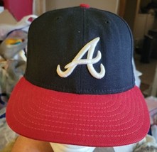 Atlanta Braves New Era Authentic On-Field 59FIFTY Fitted Hat 7 1/4 - £15.02 GBP
