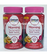 2x Centrum Morning Sickness Relief Gummy Citrus Ginger 60 each 7/2024 FRESH! - $13.99