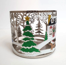 Bath & Body Works Holiday Snowman Scene 3 Wick Sleeve Candle Holder Stand - $24.99