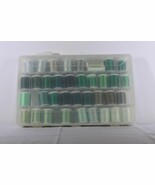 Plano Supply Box W/38 Green Shades Rayon Sulky Embroidery Thread - €140,24 EUR