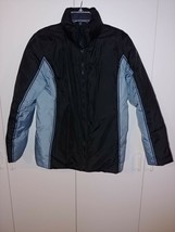 G III NEW YORK OUTERWEAR LADIES BLUE/BLACK PUFFY ZIP WINTER JACKET-M-WOR... - £17.93 GBP