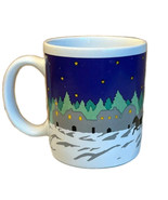 Coffee Mug Christmas Scene Ming Pao Vintage 8 oz Horse Drawn Sleigh HGS - $35.26 CAD