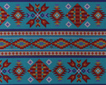 Southwestern Stripes Beadwork-Look Tribal Tucson Cotton Fabric Print BTY... - $10.95