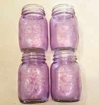 Darice Glass Mason Jar LOT 5.5 inch Country Cottage Lavender Purple Pint - £46.60 GBP