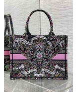 Around the world trend Multicolor Embroidery book tote handbag Scottish ... - $180.00+