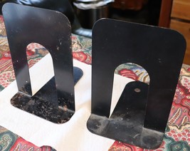 Metal bookends  10 by 6 inches Black - £18.85 GBP