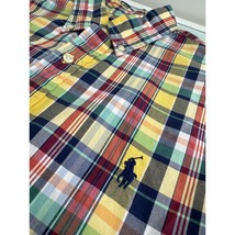 Polo Ralph Lauren Men Shirt Madras Long Sleeve Lightweight Custom Fit Me... - £19.39 GBP