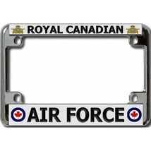 royal canadian air force seal military chrome motorcycle license plate frame - £23.94 GBP
