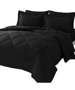 Twin Xl Size Comforter Set 5 Pieces Black Twin Extra Long Bed In A Bag F... - £58.06 GBP