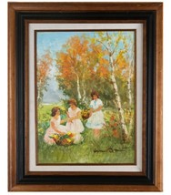 &quot;Trois Femmes&quot; by Suzannet Demarest Framed Oil on Canvas 12&quot; x 16&quot; 1967 w/ CoA - £1,798.94 GBP
