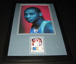 Carmelo Anthony Framed 12x18 Game Used Memorabilia &amp; Photo Display UDA K... - £54.48 GBP