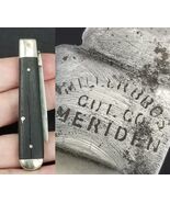 RARE! vintage &quot;Miller Bros Cut Co&quot; Meriden pocket knife wood 1872-1926 E... - €60,10 EUR