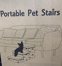 Portable Pet Stairs 3 Steps Indoor Ramp Dog Cat Ladder - $14.73