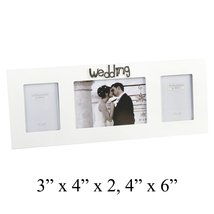 Impressions by Julianna Wedding Triple Photo Frame White 6&quot; x 4&quot; &amp; 3&quot; x 4&quot; - £8.84 GBP