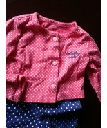 Carters 2 Piece set 12 Month Blue Red Polka dot Button top &amp; pants Total... - £10.24 GBP