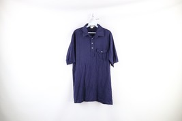 Vintage 70s LL Bean Mens XLT Faded Lisle Cotton Collared Polo Shirt Blue... - $54.40