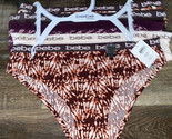 BEBE ~ Women&#39;s Tangas Laser Cut Underwear Panties 5-Pair Nylon Blend ~ 1X - $30.84