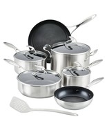 Circulon Cookware Set Stainless 11-Piece Steel Silver Nonstick Technolog... - £116.68 GBP