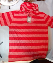 Smash Hoodie Mens Short Sleeve T Shirt Red Rugy Stripes NEW w/ tag XL - £11.55 GBP